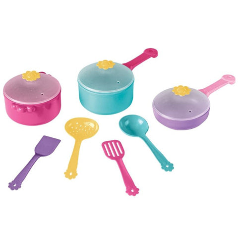 Set de joacă bucătărie colorată 10 bucăți