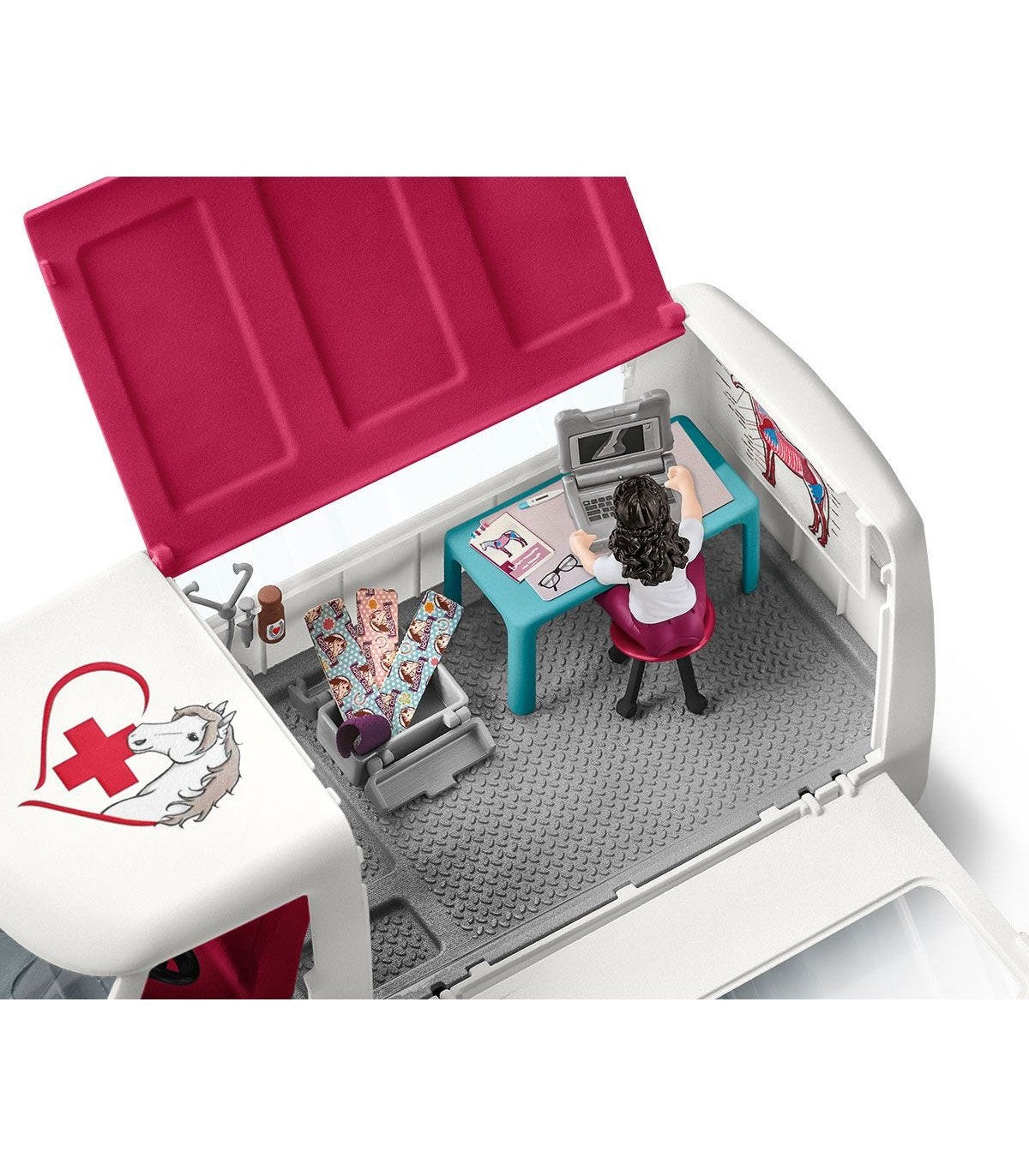 Set Schleich, Masina Veterinara cu Manz Hanoverian