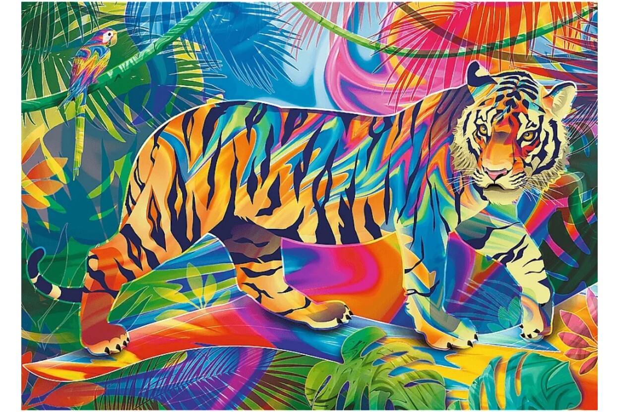 Puzzle 500 piese - Color Splash! - Tiger Encounter