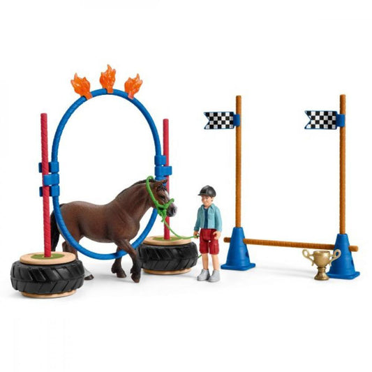Set figurine Schleich - Cursa De Agilitate Cu Ponei, SL42482