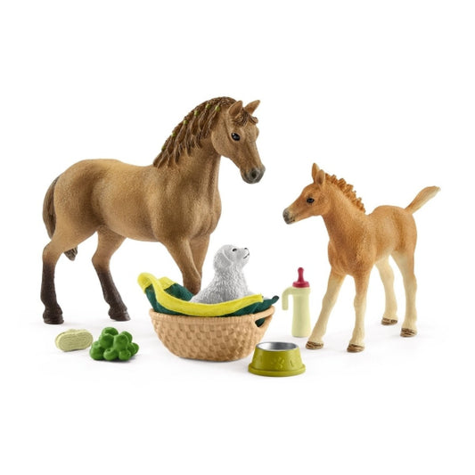 Set figurine Schleich, Set de ingrijire a animalelor pentru manz si catel