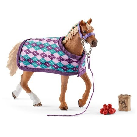 Figurina Schleich - Pursange Englez Cu Patura 42360