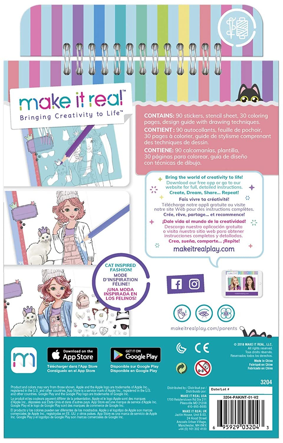 Set creatie Caietul designerului, Make It Real - Design Pisicuta