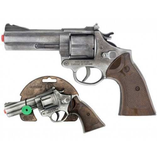 Pistol metalic Gonher Revolver politie 12 - Old Silver