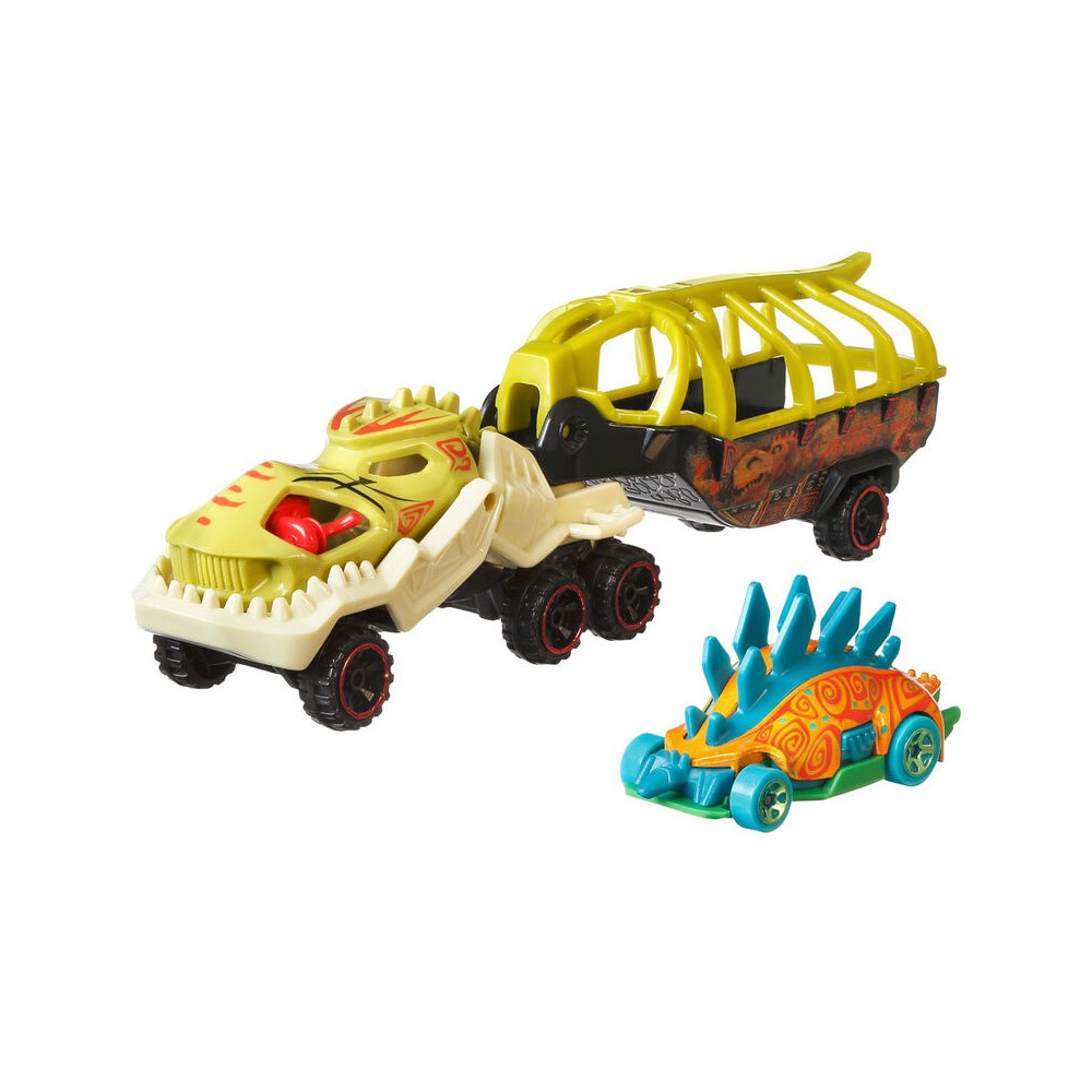 Set camion si masina Hot Wheels, Fossil Freight scara 1:64