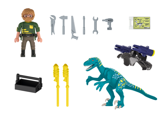 Playmobil Dino Rise - Deinonychus, Gata de lupta