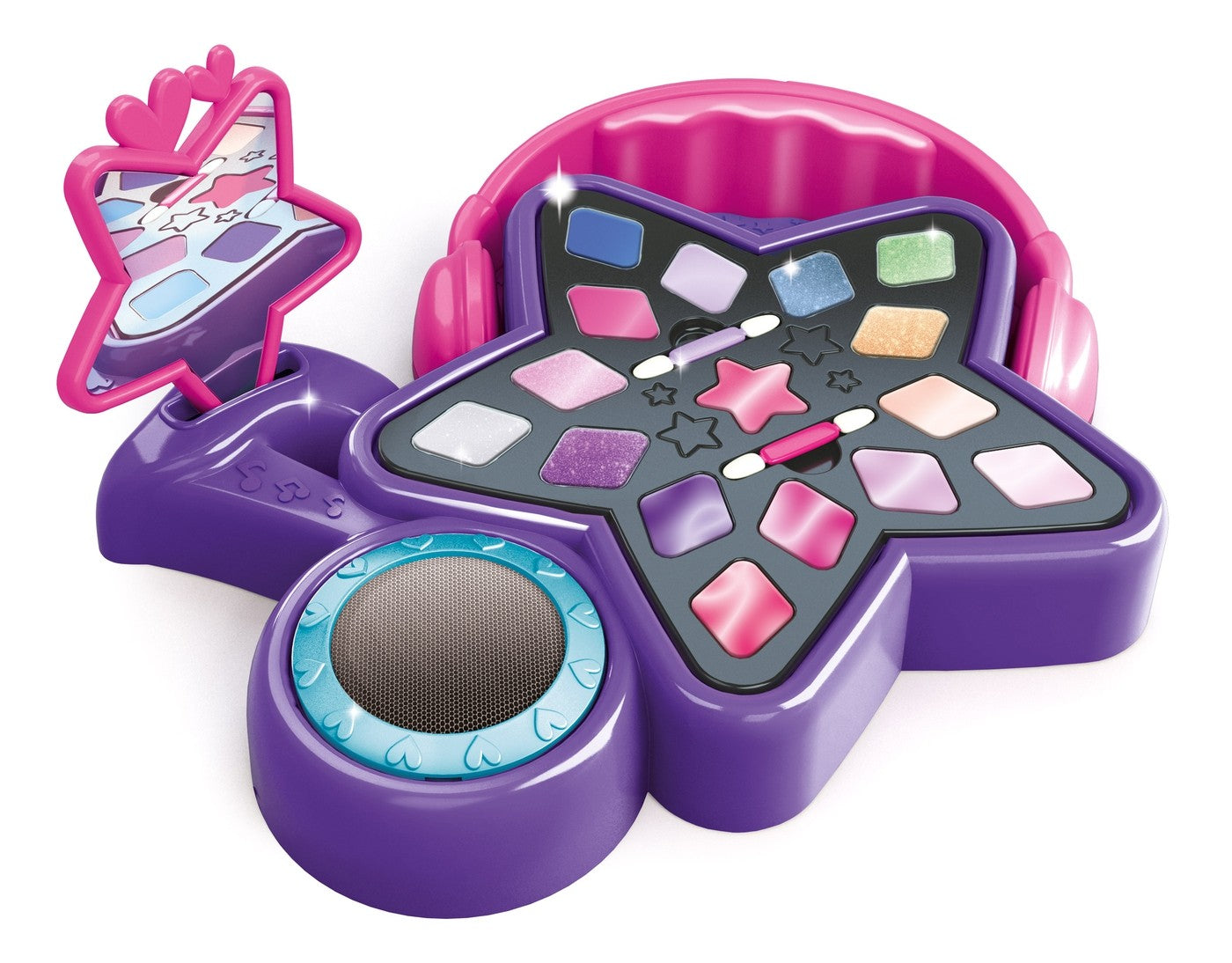 Set Clementoni, machiaj pentru copii, cu boxa, Crazy Chic Music Make Up