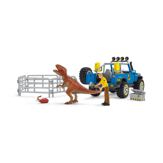 Masina Schleich Autovehicul de teren cu avanpost de dinozauri