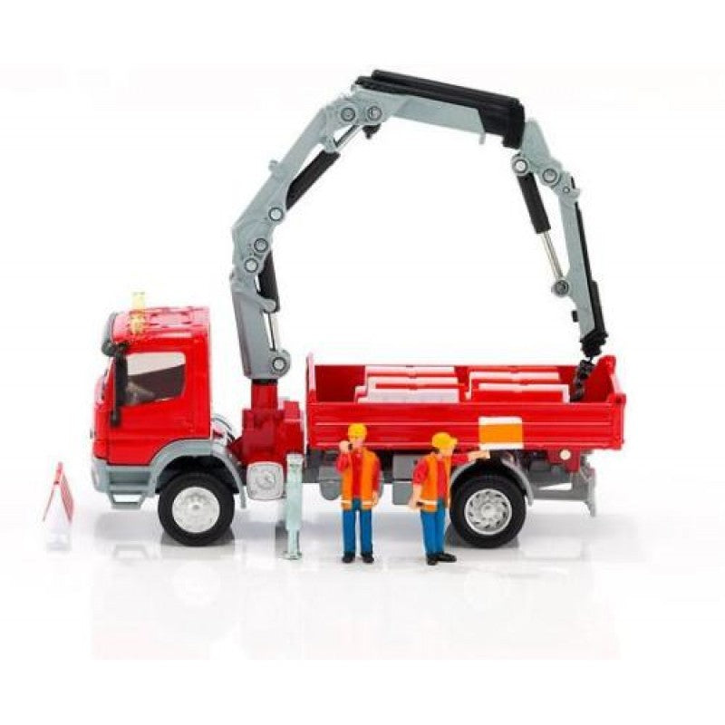 Camioneta Mercedes Atego cu macara 1:50 Siku metal