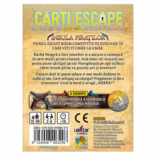 Joc de Carti Escape - Insula Piratilor