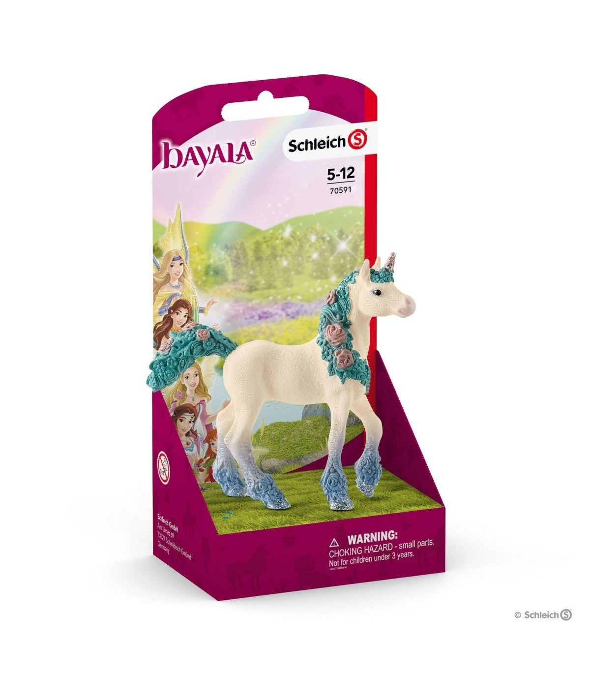Figurina SCHLEICH Unicorn cu flori, manz
