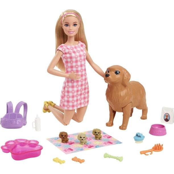 Set de joaca Barbie - Papusa cu catelusa si pui