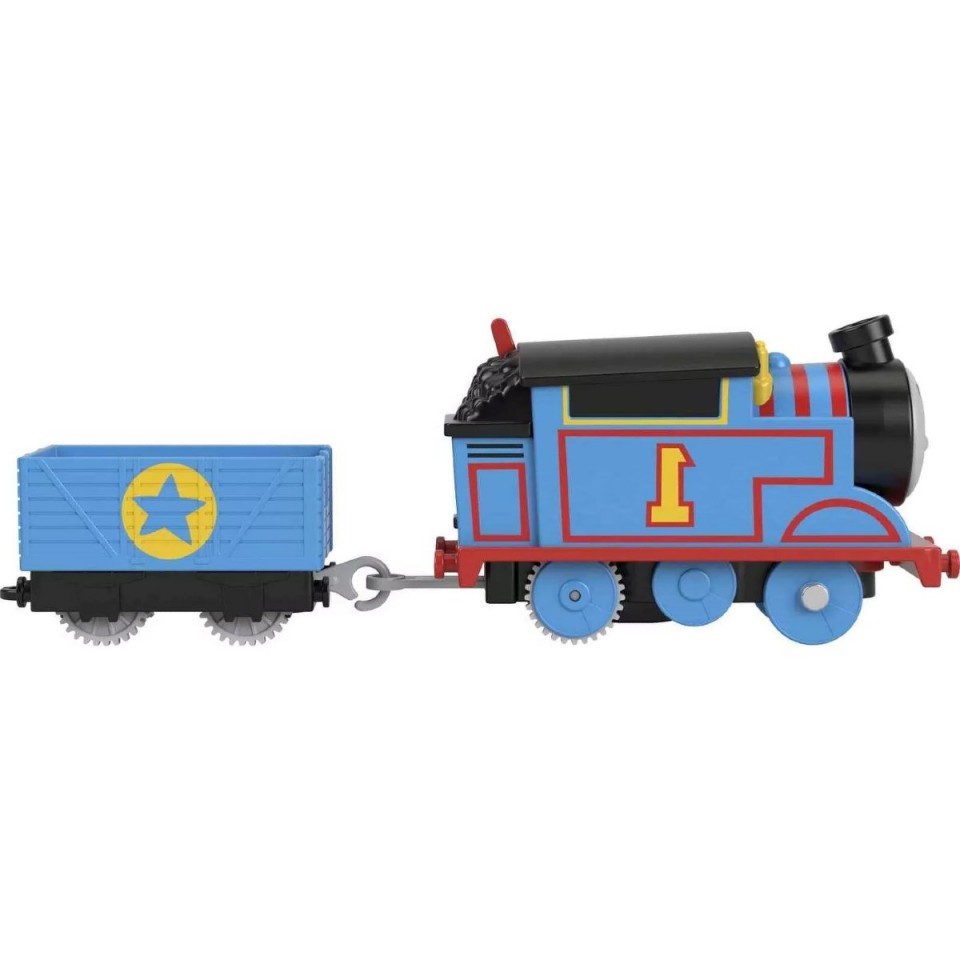 Locomotiva motorizata Thomas cu un vagon Thomas si Prietenii