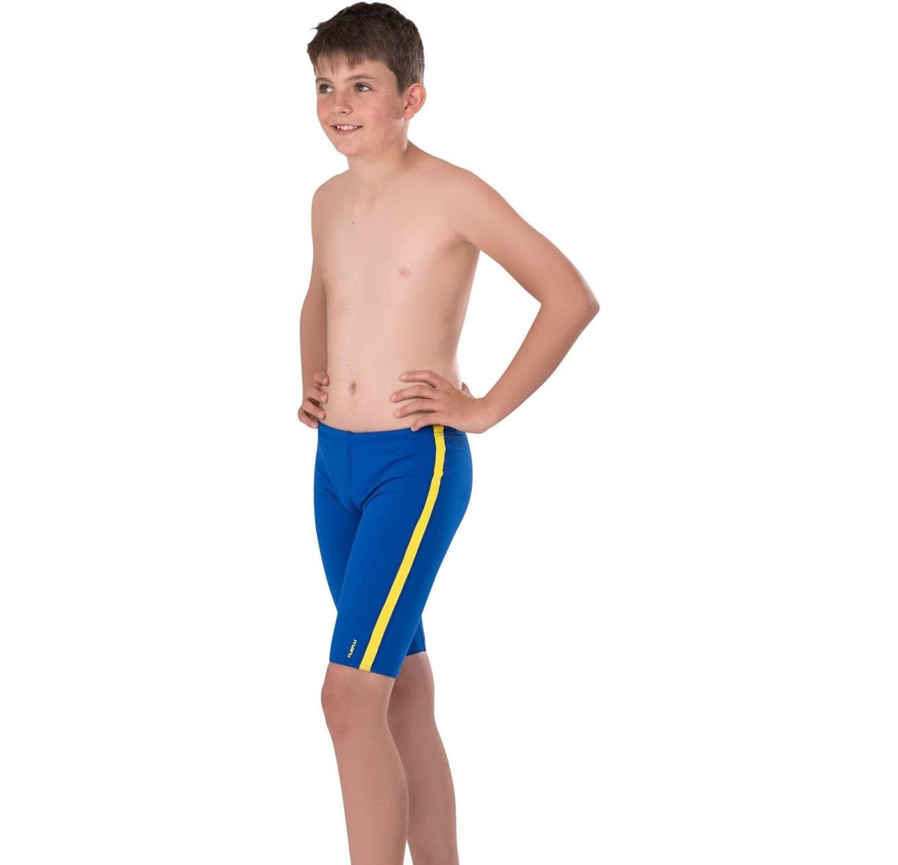 Costum inot Maru Team Pacer Jammer Junior, de antrenament sau agrement, marimea 104 cm, albastru / galben