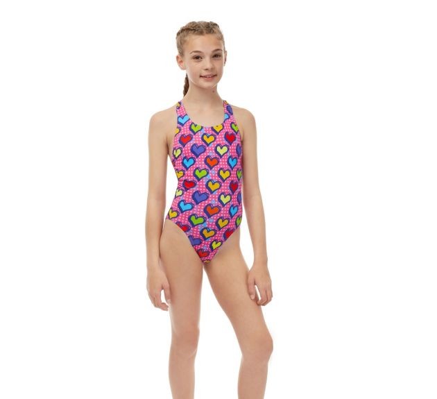 Costum inot Maru Pollyanna Pacer Rave Back, de antrenament sau agrement, marimea 128 cm, multicolor