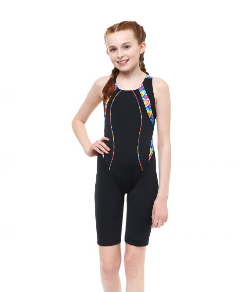 Costum inot Maru Psychedelic Pacer Legsuit, de antrenament sau agrement, marimea 128 cm, multicolor