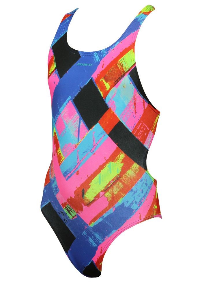 Costum inot Maru Woven Pacer Rave Back, de antrenament sau agrement marimea 140 cm