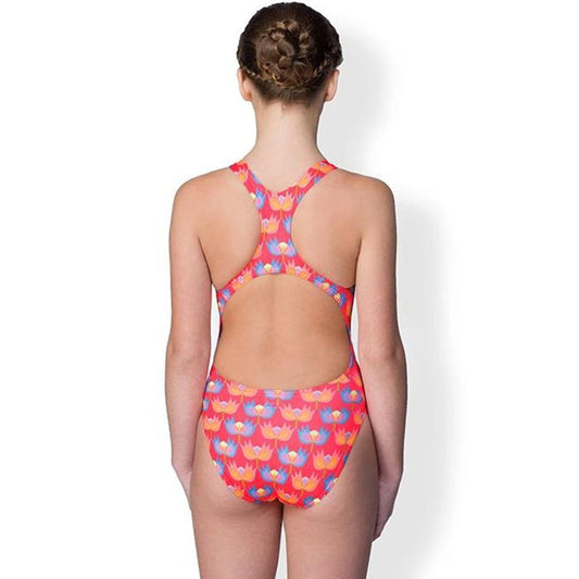 Costum inot Maru Tulips Pacer Rave Back, de antrenament sau agrement, marimea 128 cm