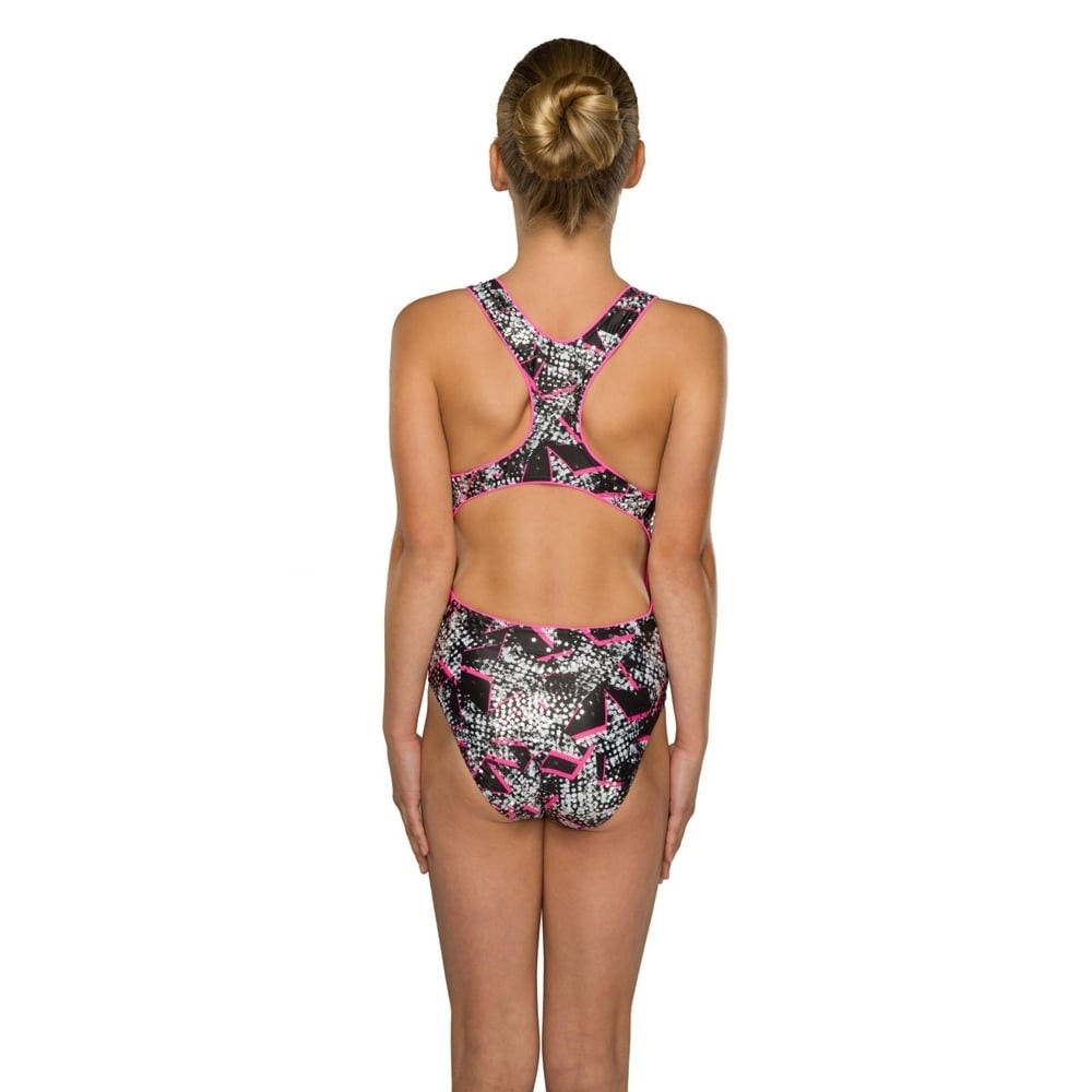 Costum inot Maru Twinkle Twinkle Sparkle Pacer Rave Back, de antrenament sau agrement, marimea 104 cm