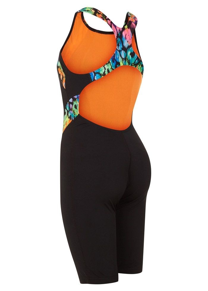 Costum inot Maru Neon Jungle Pacer Panel Legsuit, de antrenament sau agrement, marimea 104 cm