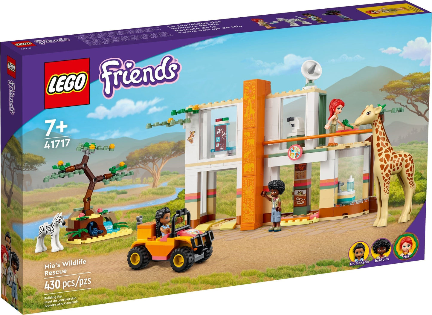 Set de constructie LEGO Friends - Salvarea animalelor salbatice cu Mia 41717, 430 piese