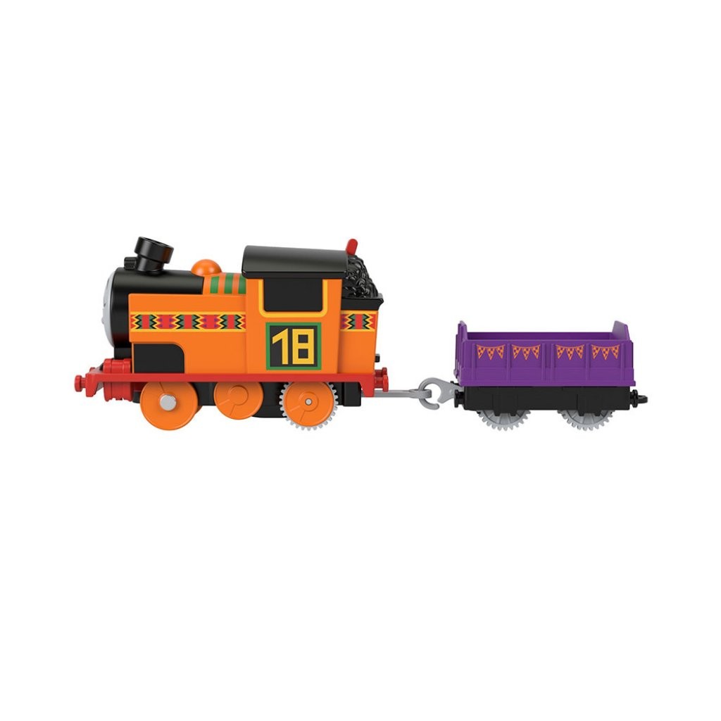 Locomotiva motorizata Nia cu un vagon Thomas si Prietenii