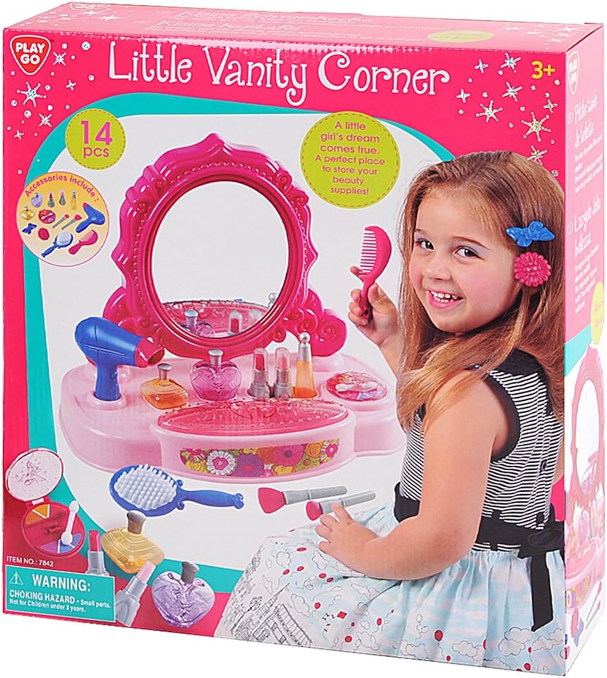 Set frumusete Playgo Little Vanity Corner, 14 piese