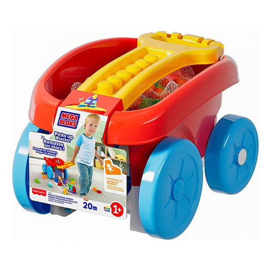 Mega Bloks First Builders Set constructor cu carucior de tras