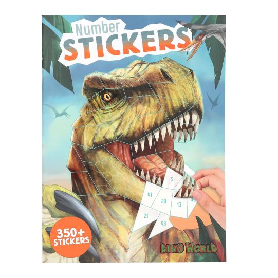 Dino World Carte Numere Stickere