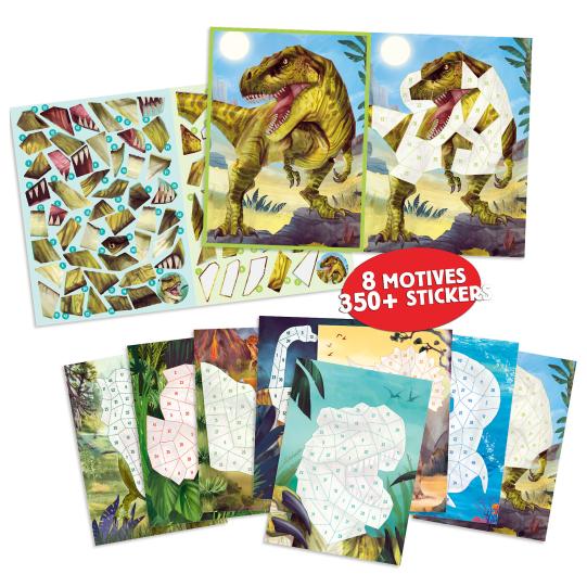 Dino World Carte Numere Stickere