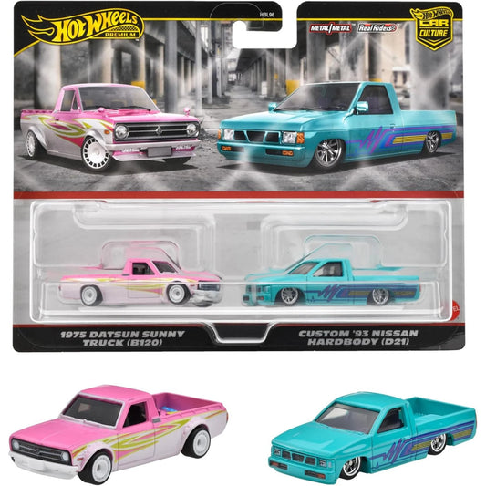 Set Hot Wheels Premium - '75 Datsun Sunny & Custom '93 Nissan HardBody