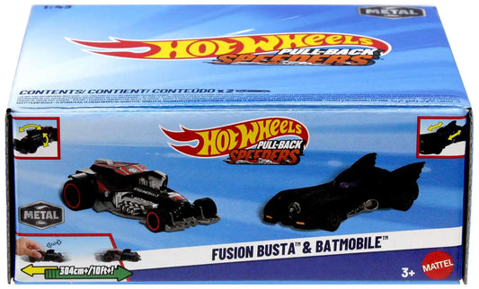 Hot Wheels Pull-back Speeders - Alpha Pursuit & Batmobile