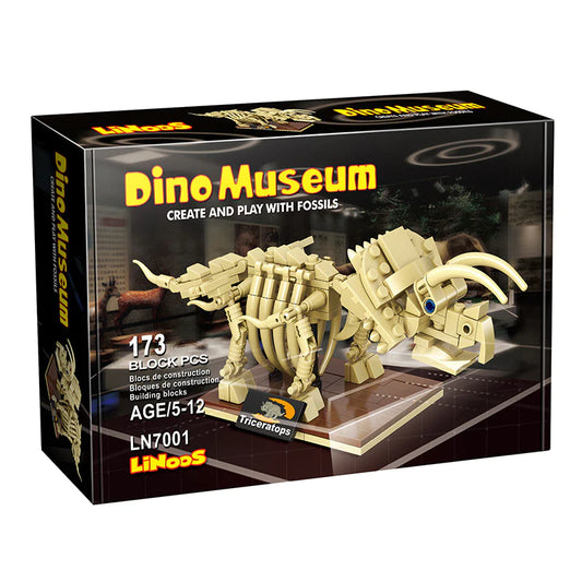 Blocuri de constructie fosile, Muzeul Dino, Triceratops, 173 piese