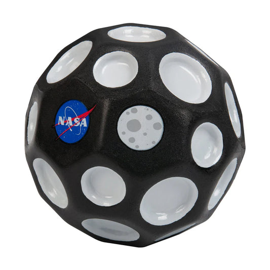 Minge hiperelastica - Waboba Moon Ball, neagra cu sigla NASA