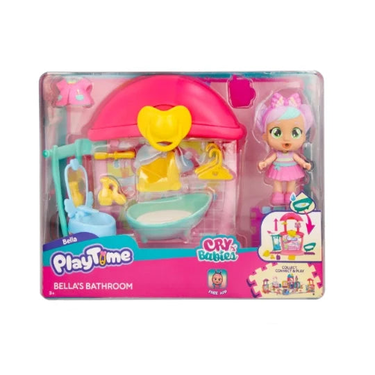 Papusa Cry Babies Play Time - Camera de baie a Bellei