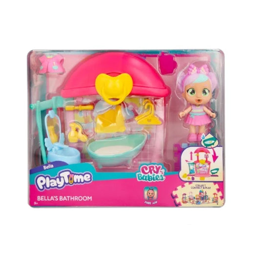 Papusa Cry Babies Play Time - Camera de baie a Bellei