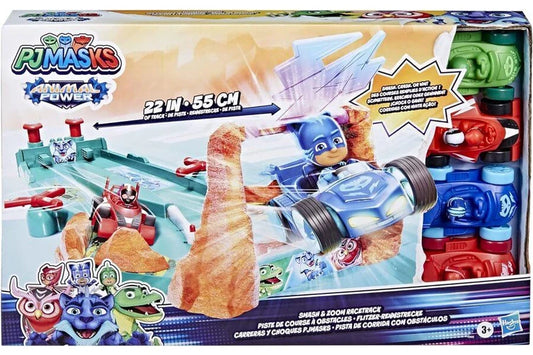 Set de joaca - Eroi in pijamale Animal Power Smash and Zoom Racetrack