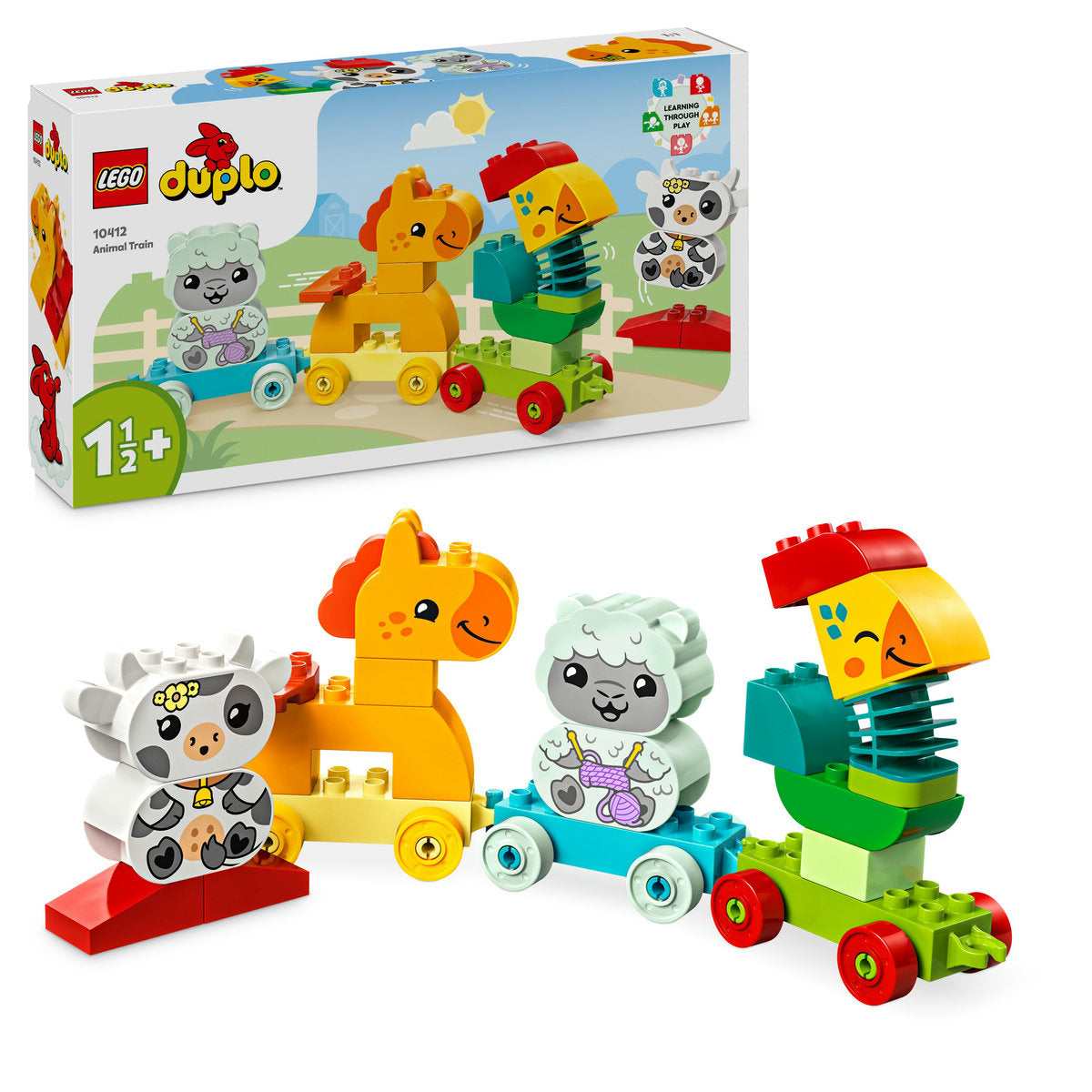LEGO® DUPLO® - Tren cu animale 10412, 19 piese