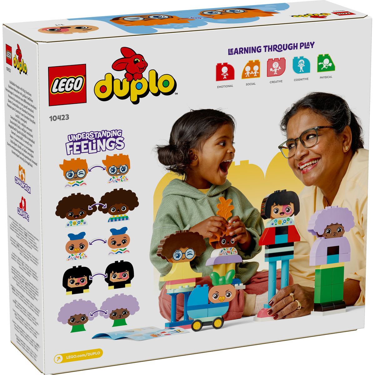 LEGO® DUPLO® - Oameni construibili cu emotii mari 10423, 71 piese