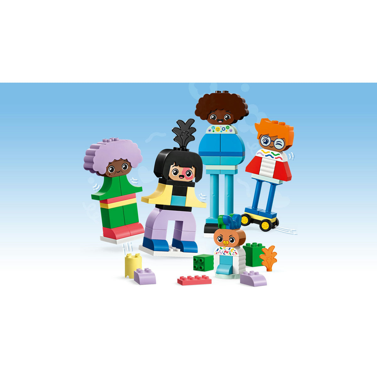 LEGO® DUPLO® - Oameni construibili cu emotii mari 10423, 71 piese