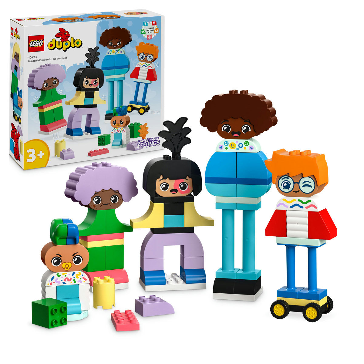LEGO® DUPLO® - Oameni construibili cu emotii mari 10423, 71 piese