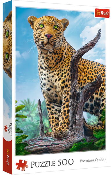 Puzzle 500 piese - Leopard in Savana