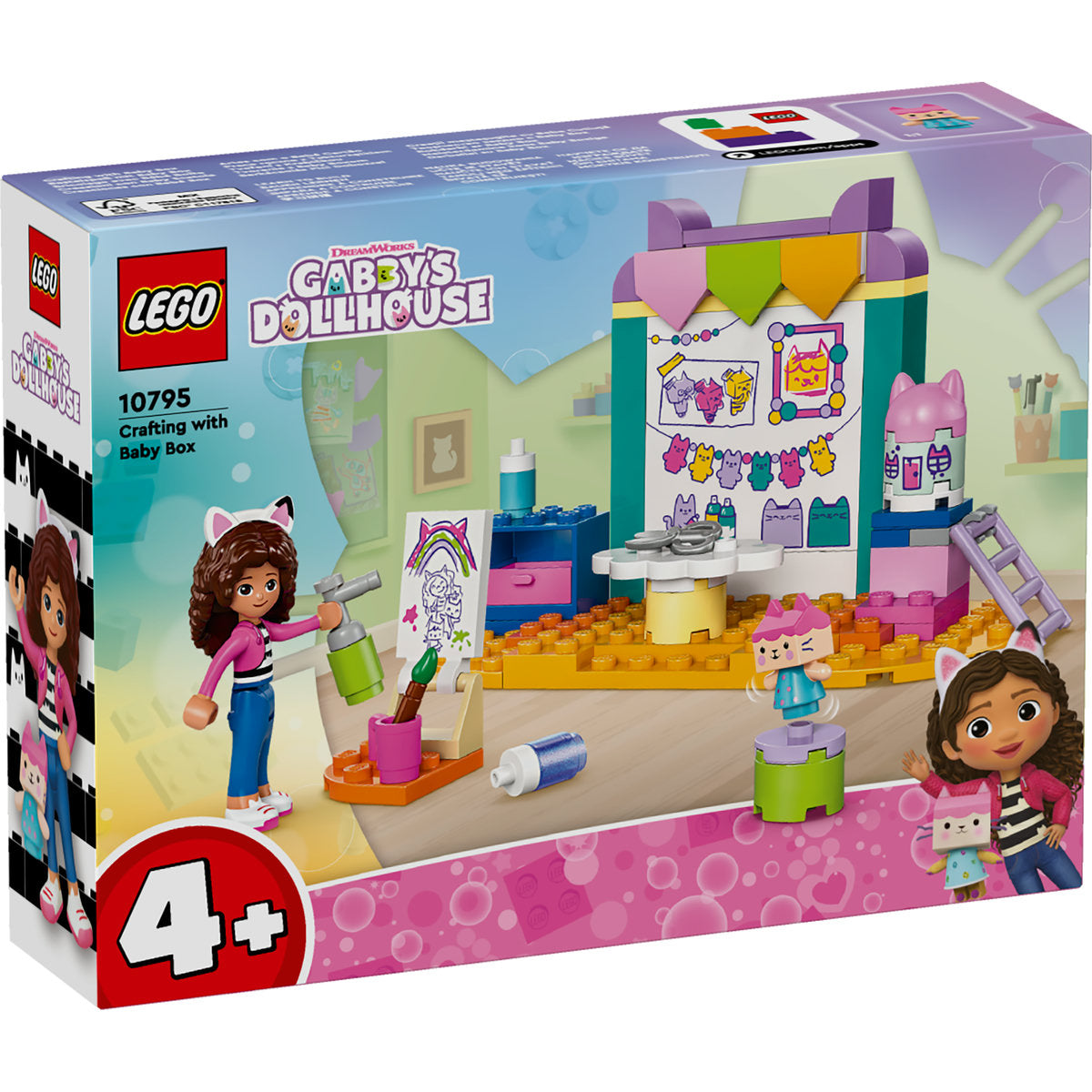 LEGO® Gabby's Dollhouse - Creatii mestesugite cu Bebe Cutiuta 10795, 60 piese
