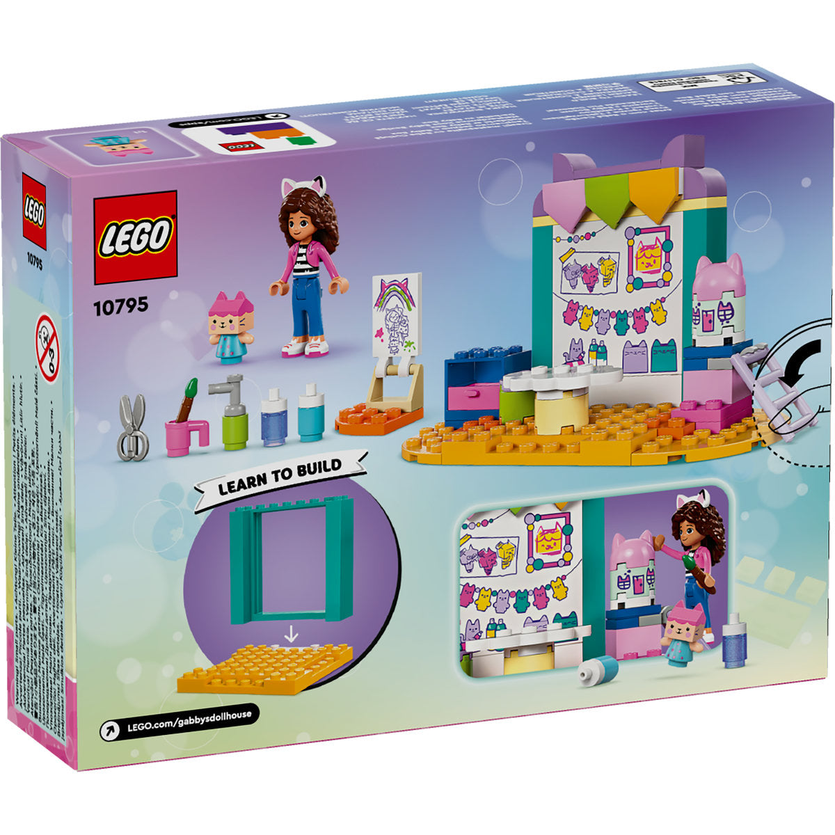 LEGO® Gabby's Dollhouse - Creatii mestesugite cu Bebe Cutiuta 10795, 60 piese