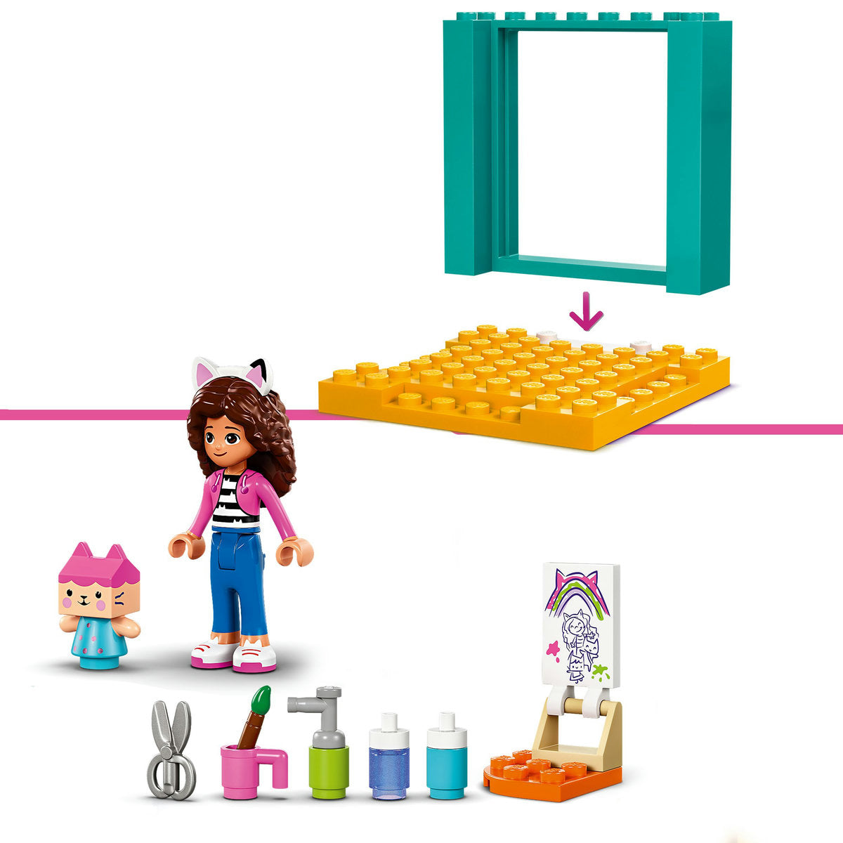 LEGO® Gabby's Dollhouse - Creatii mestesugite cu Bebe Cutiuta 10795, 60 piese