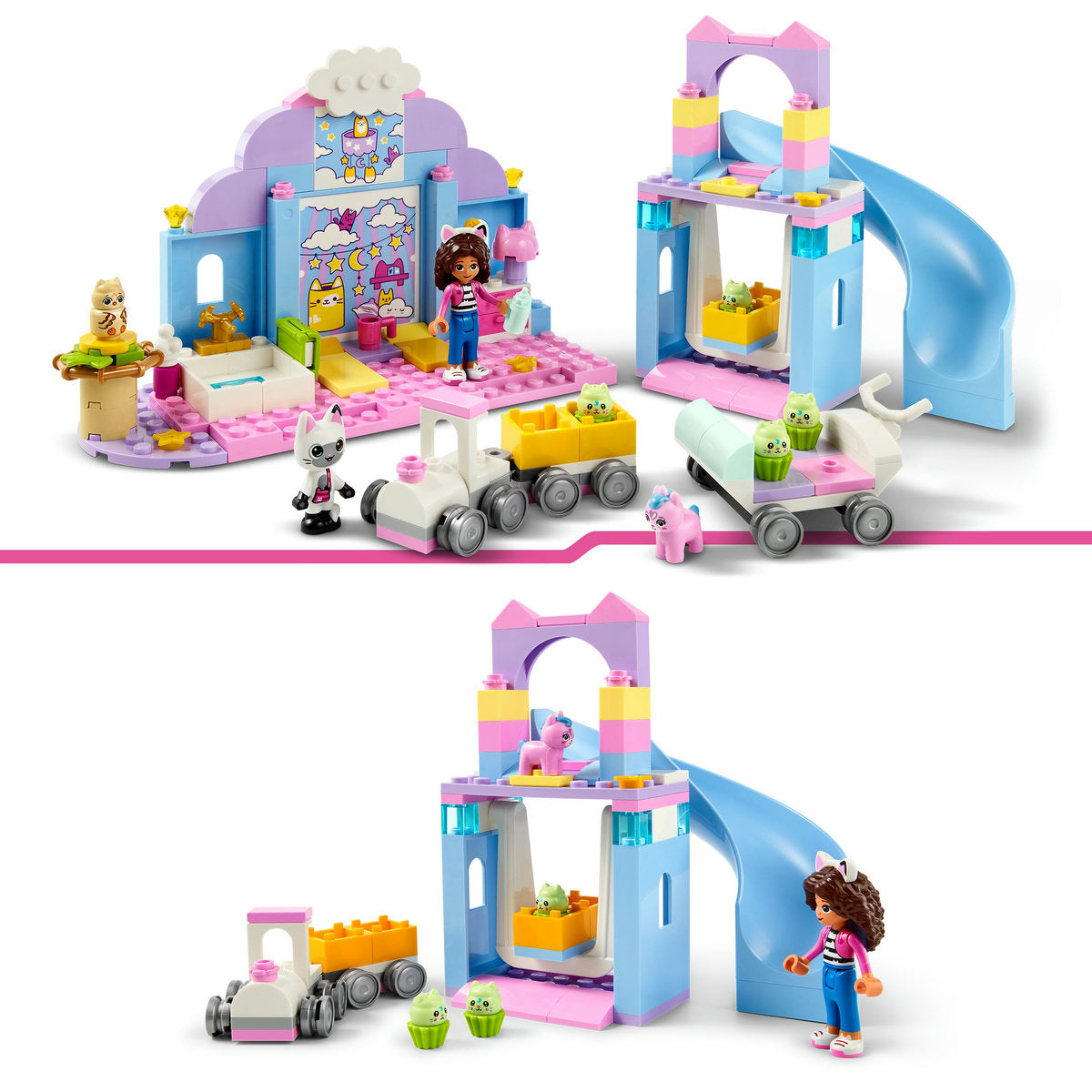 LEGO® Gabby's Dollhouse - Urechea cu Pisi-Cresa a lui Gabby 10796, 165 piese