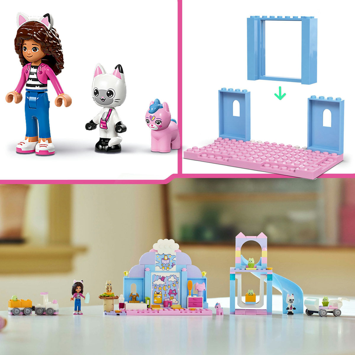 LEGO® Gabby's Dollhouse - Urechea cu Pisi-Cresa a lui Gabby 10796, 165 piese