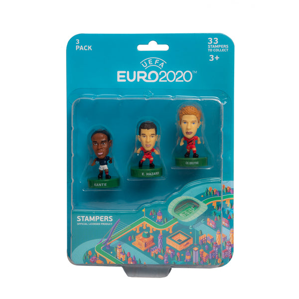 Set 3 stampile Euro 2020 - cu fotbalisti celebrii