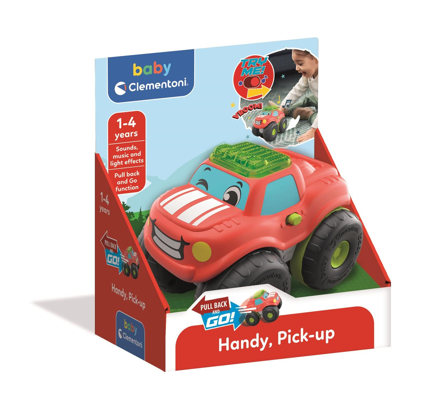 Masina Pick-up Handy Pull-Back and Go! (sunete si lumini)
