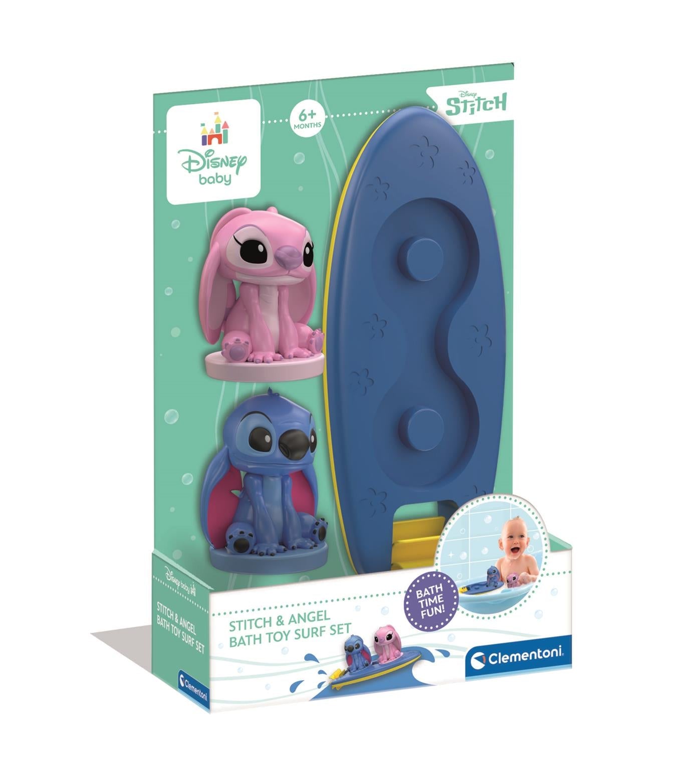 Stitch & Angel - Bath Toy Surf Set
